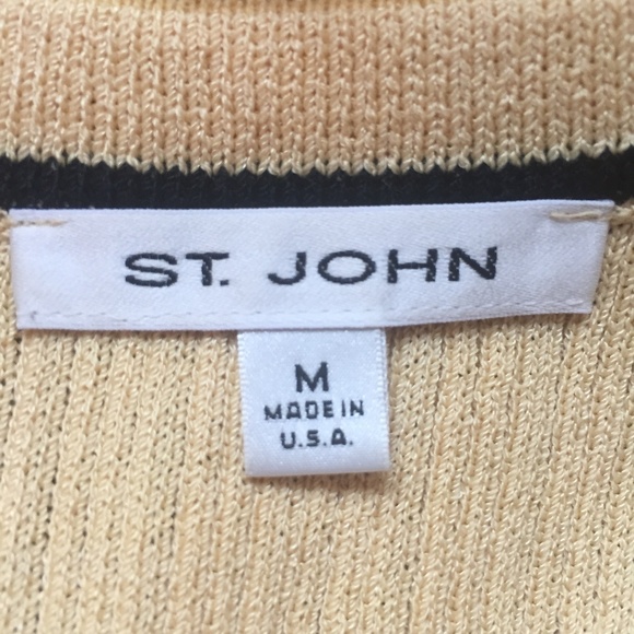 St. John M goldenrod textured ribbed shell tank - Picture 6 of 8